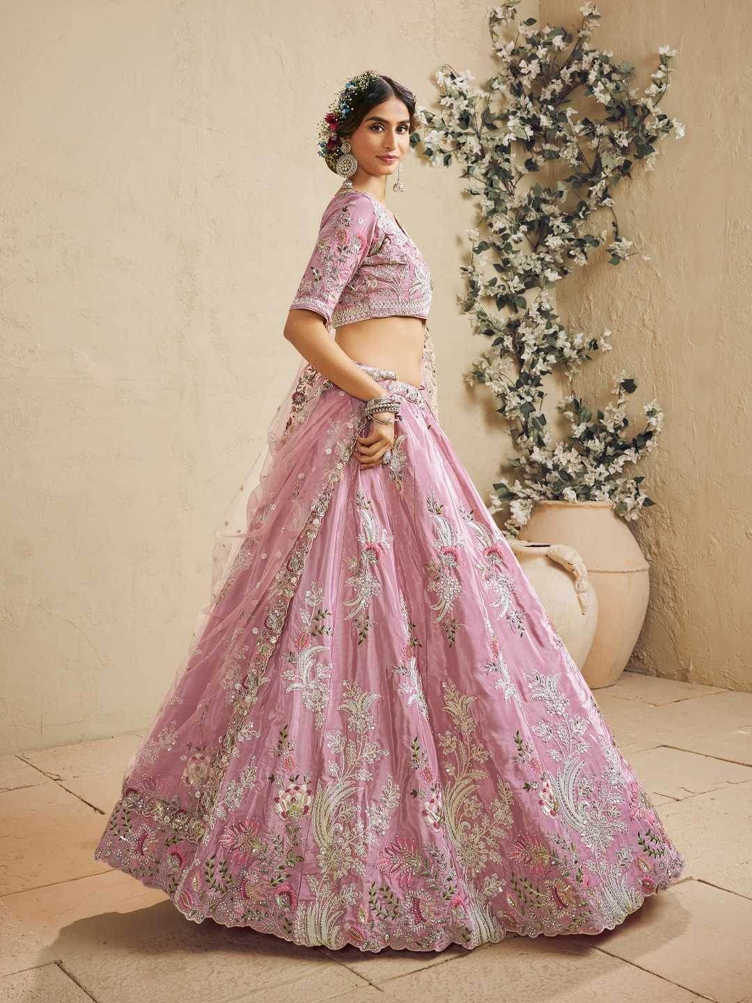 Satin Silk Lehenga - MYLUXURY LANE ENTERPRISE